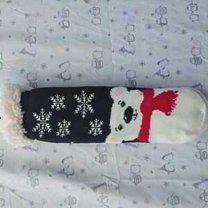 Cozy Black and White Polar Bear Socks